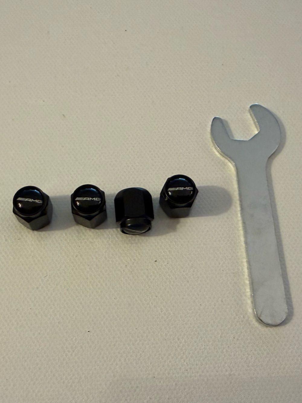 AMG Mercedes Valve Stem Caps in Black Set of 4 NWT